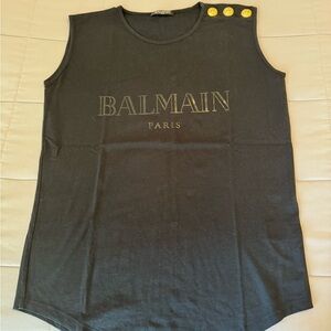 Balmain sleeveless t-shirt!🖤